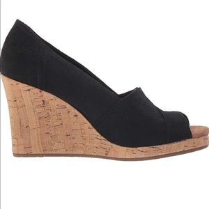 Never worn Tom’s wedges - new without box